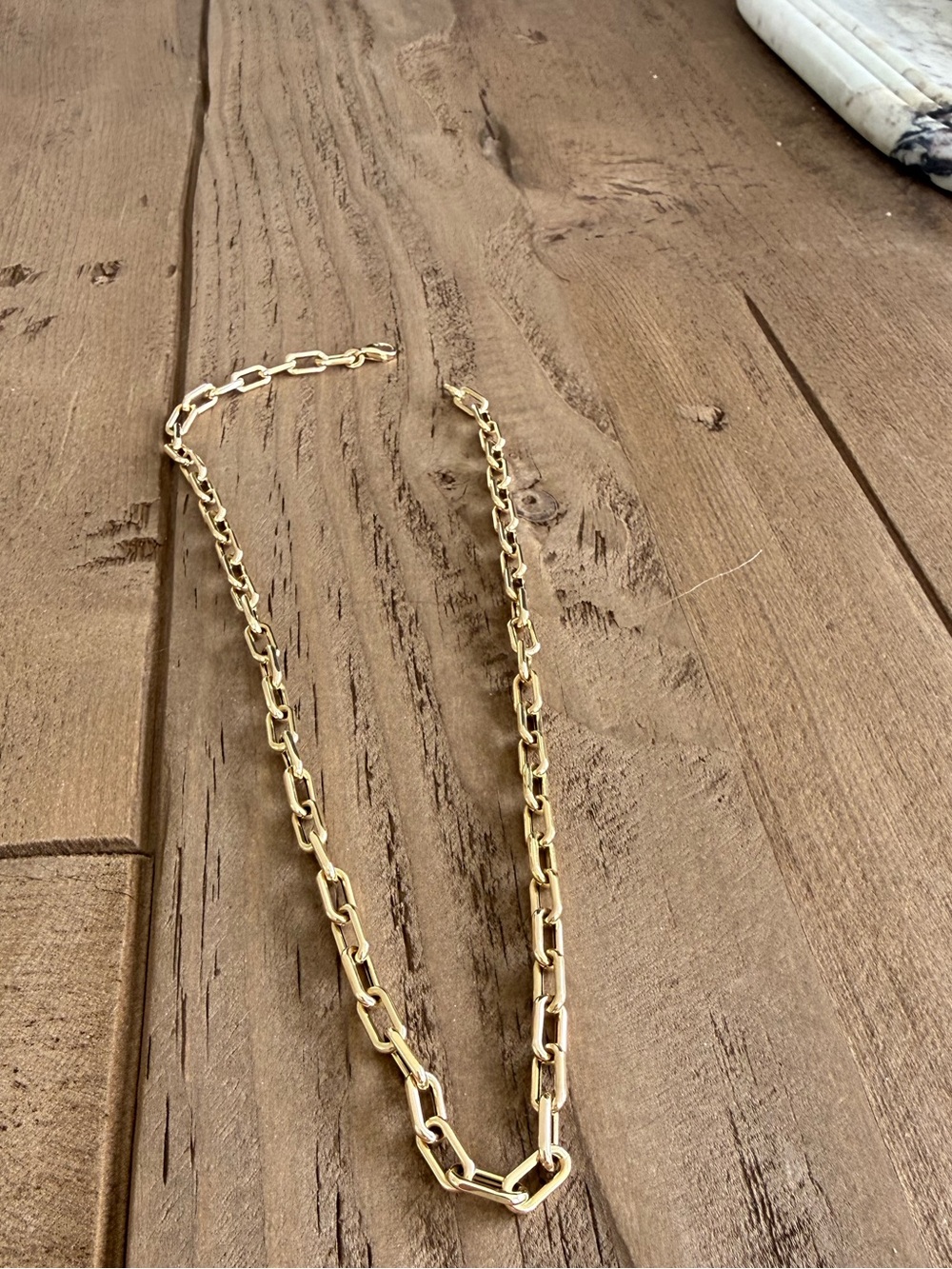 Iconic Like new 18” Adina Reyter Gold 5.3mm Italian Chain Link Necklace  w/box